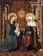 Master of the Housebook Virgin and Child with St Anne oil painting on canvas